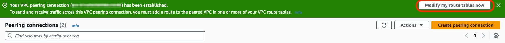 Modify Route Table.